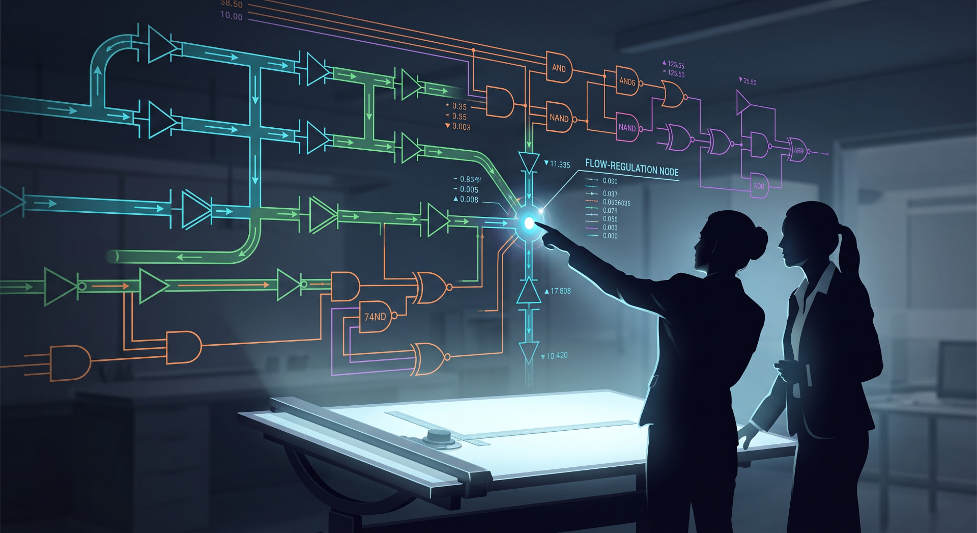 Flow-Regulation Node Analysis
