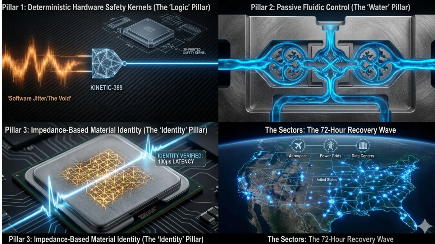 The Three Pillars — Logic, Flow, Material Identity